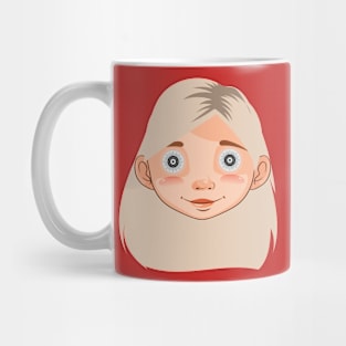 Šviesiaplaukė mergaitė Mug